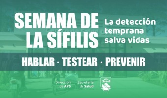 SEMANA DE LA S�FILIS: HABLAR, TESTEAR Y PREVENIR